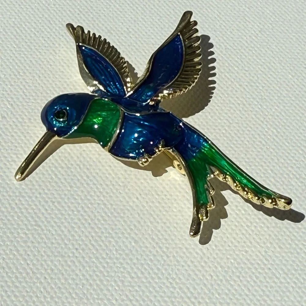 BROOCH Hummingbird Brooch | Enamel Bird Pin Jewelry
Brooch - Picture 8 of 11